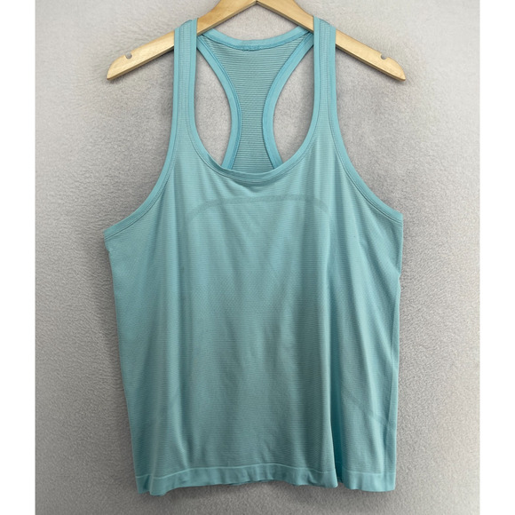 Lululemon Tops - LULULEMON Top Womens L Swiftly Tech Racerback Tank 2.0 Striped Running Blue